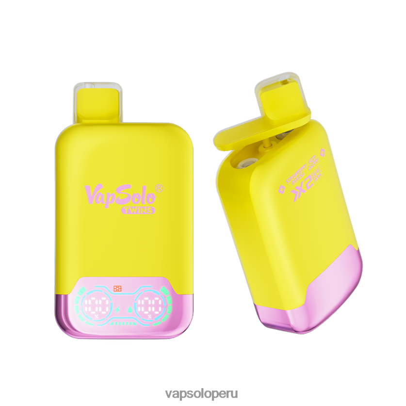 VapSolo Al Por Mayor - VapSolo TWINS vaporizador desechable 2FN8ND32 plátano fresa y cereza gaseosa