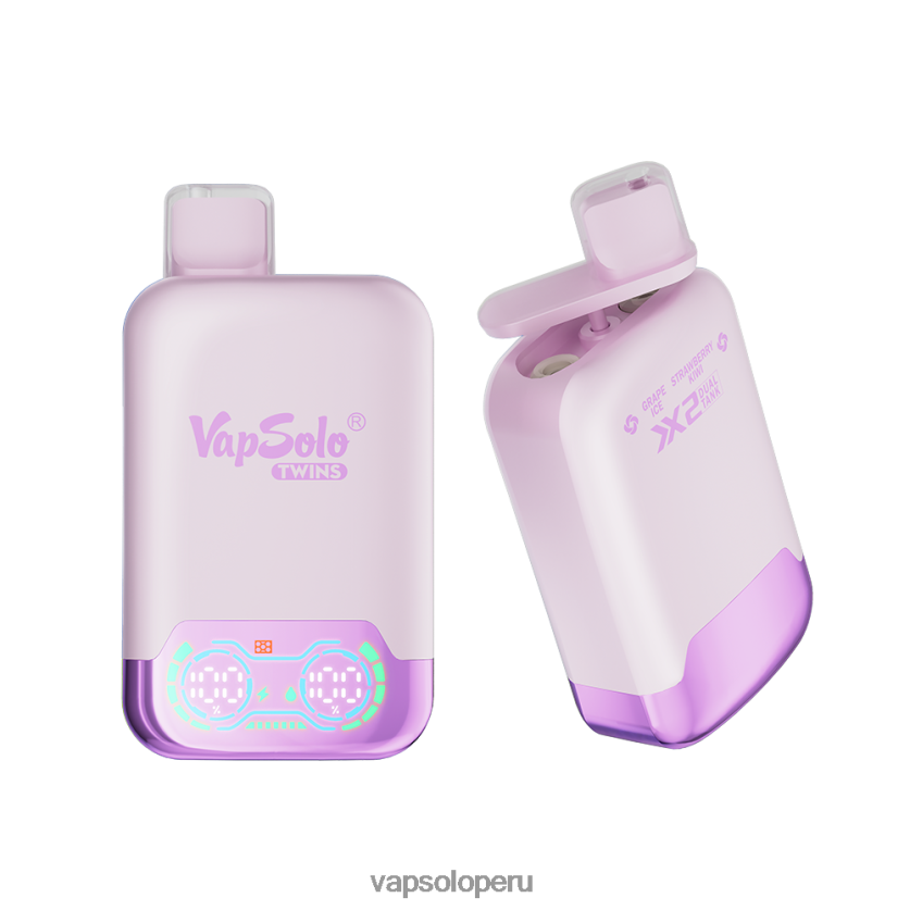 VapSolo Comprar - VapSolo TWINS vaporizador desechable 2FN8ND28 hielo de uva y kiwi fresa
