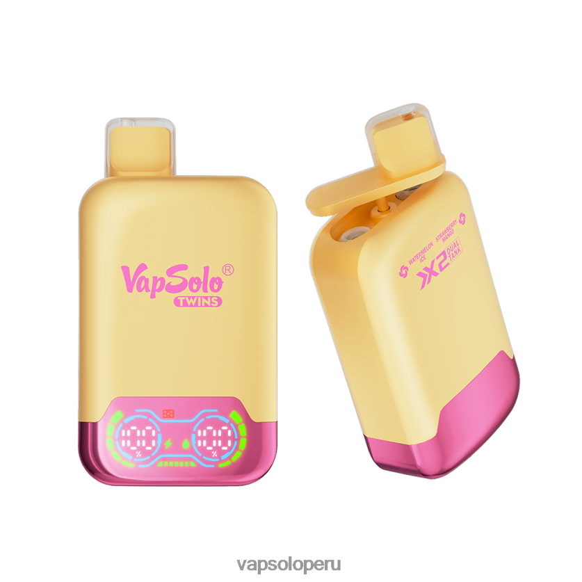 VapSolo Precio - VapSolo TWINS vaporizador desechable 2FN8ND35 helado de sandía y mango de fresa