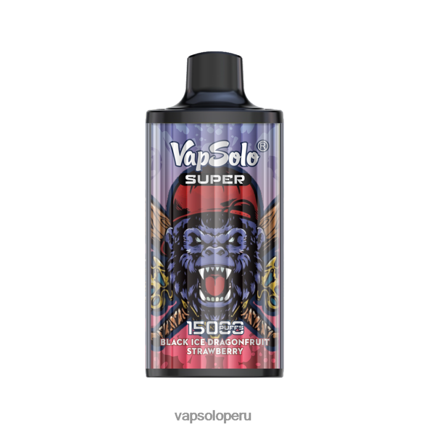 VapSolo Perú - VapSolo SUPER vaporizador desechable 2FN8ND13 fresa de drango de hielo negro