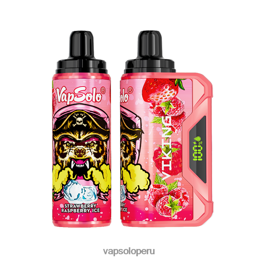 VapSolo Nicotina - VapSolo VIKING vaporizador desechable 2FN8ND45 hielo de fresa y frambuesa